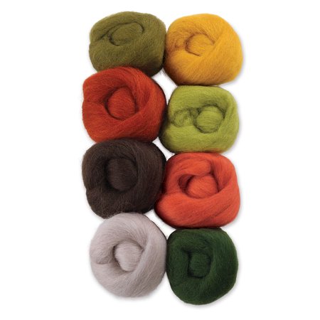 UPC: 0816463011763 | Wistyria Editions 100% Wool Roving – Pumpkin Patch  Pkg of 8