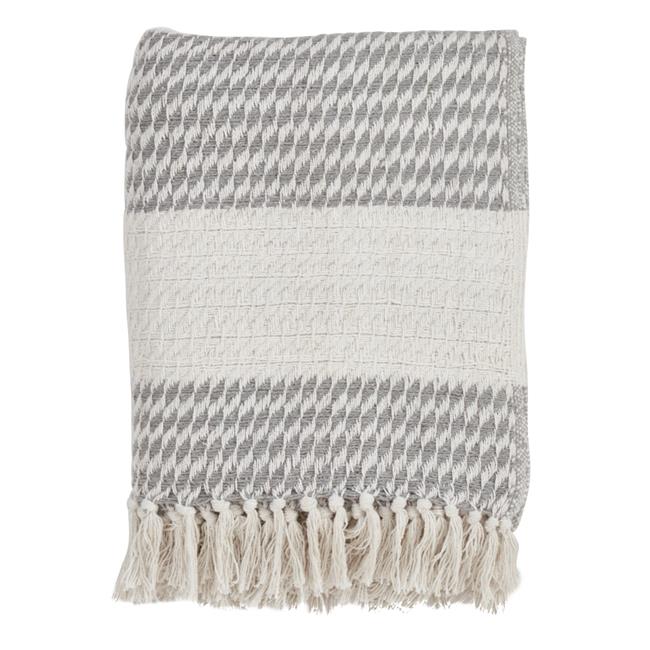 Coperta SARO LIFESTYLE Sevan Collection – 127 X 152,4 Cm, Grigio, 50% Lana E 50% Viscosa