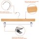 thumbnail image 2 of Juego de 1 percha de madera con pinzas, color natural, 2 of 5