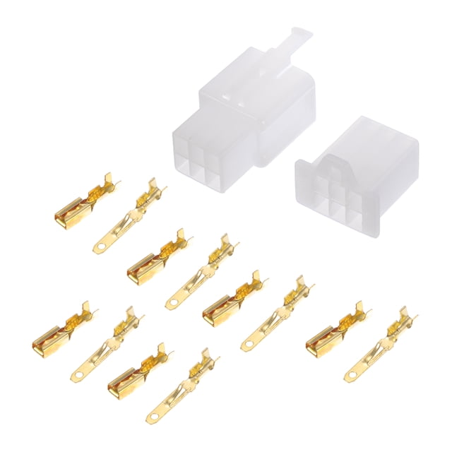 Kits de conector de cable eléctrico de 6 pines para automóvil Unique Bargains, carcasa de terminal macho y hembra para automóvil 1 set serie 2.8
