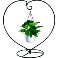 thumbnail image 6 of Ornament Display Stand, Iron Glass Ball Ornament Holder Stand for Hanging Plants, Hanging Terrarium Stand for Christmas Wedding Ornament, Home Office Decor (5pcs Black Heart Shaped), 6 of 8