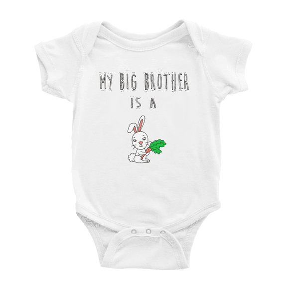 My Big Brother Is A Rabbit Cute Baby Clothing Boy Girl