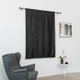 thumbnail image 3 of Lumento Kitchen Valance Rod Pocket Half Window Curtains Solid Color Light Blocking Short Blackout Curtain Ruched Waterproof Thermal Insulated Black 47.24 x 47.24", 3 of 9