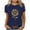#0245-Dark Blue, variant on Sokhug T Shirts for Women Crewneck Flowers Graphic Tees Summer Cute Shirts Short Sleeve Tops