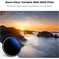 thumbnail image 5 of K&F CONCEPT 52mm Variable ND2-2000 (1-11 Stops) ND Camera Lens Filter-18 Multi-Coated Adjustable Neutral Density Filter with 3 Vacuum Cleaning Cloths (K-Series), 5 of 8