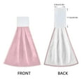 thumbnail image 3 of 2 Pcs Kitchen Hand Towels with Hanging Loops Absorbent Soft Fast Drying Decor Bath Towels Pale Pink, 3 of 7