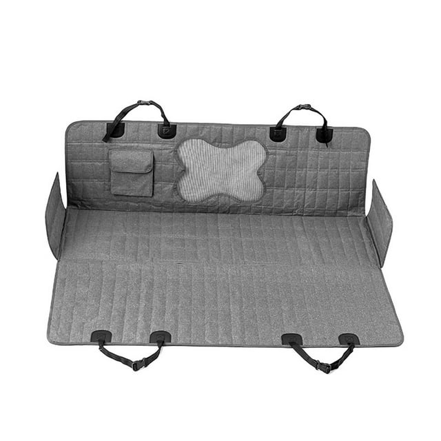 Funda protectora para asiento de coche para mascotas, gatos, impermeable, resistente a arañazos, para perros, para coches, SUV, color gris
