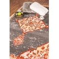 thumbnail image 4 of Furnish My Place Indoor Distressed Bohemian Rug with Jute Backing - 7 ft. 8 in. x 11 ft., Dark Grey, Persian, Area Rug for Living Room, Bedroom, Hallway, 4 of 7