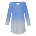 thumbnail image 5 of Long Sleeve Shirts For Women 3/4 Length Sleeve Tops Spring Neck Casual Print Tunic T Shirts Three Quarter Length Tops Womens Long Sleeve Tops, 5 of 5