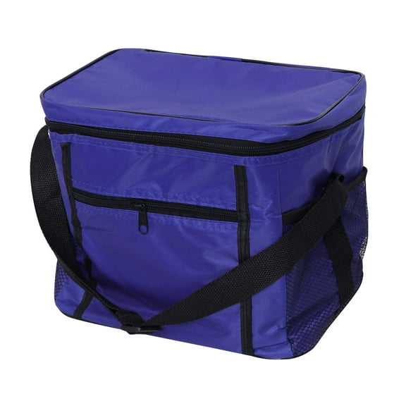 Ortofally Foldable Travel Oxford Cloth Ice Pack Insulated Cooler Bag Meal Fresh Food Insulation Package Travel Holder(Blue)