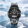 thumbnail image 4 of YiJuHui Unisex Quartz Watch Waterproof Stainless Steel Wristwatch with Calendar for Men Women Business Casual Fashion Daily Office Wear, 4 of 9