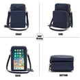 thumbnail image 3 of Touch Screen Phone Crossbody Bag - Dark Blue, 3 of 6