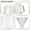 thumbnail image 5 of Pour Over Coffee Maker 600ml/20oz, Glass Carafe for Brewing Instant Coffee with Funnel Dripper Filter, Teapot Kettle Drip Coffee Maker Set for Home and Office, 5 of 5