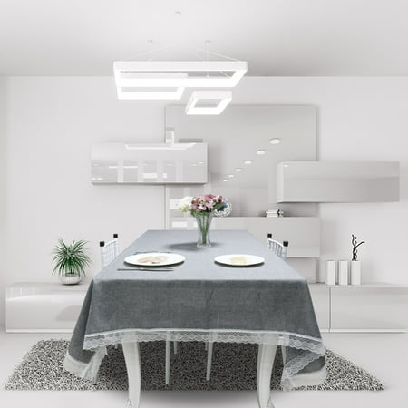 

Touiyu Rectangle Tablecloth 57 *156 (145x396cm) Linen Table Cloth Macrame Lace Border for Dinner Parties Table Cover