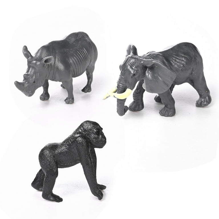 Kids Animal Jungle Zoo Models Playset Zebras Lion Tiger Horse