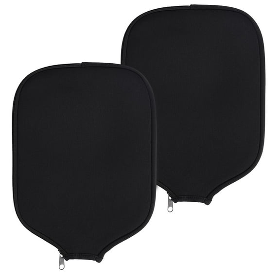 MODANU 2 Pack Pickleball Paddle Covers, Universal 8.6 x 12.2 inch Neoprene Paddle Cover Pickleball Racket Sleeve Paddle Storage Bag for Most USAPA Standard and Elongated Pickball Paddles (Black)