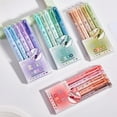 thumbnail image 2 of 5pcs Pastel Highlighters Colors Dual Tip Fluorescent Hook Pen Colored Mark Pen Cute Markers for Journaling Japanese Stationery, 2 of 7