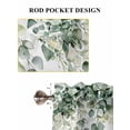 thumbnail image 7 of Eucalyptus Leaves Half Window Curtain 36 Inches Long, Spring Farmhouse Retro Botanical Window Treatment Curtain Drapes, Small Tier Curtains for Bathroom Over Sink, 27.5"x36", 2 Panels, 7 of 7