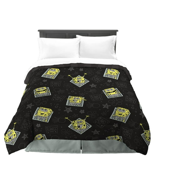 SpongeBob SquarePants Queen Comforter, Reversible, Microfiber