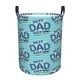 thumbnail image 1 of Balery Best Dad Ever Cesta de ropa redonda con asas, impermeable, independiente, para ropa, juguetes, dormitorio y familia-Medium, 1 of 6