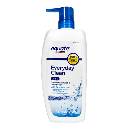 Equate 2-in-1 Everyday Clean Dandruff Shampoo and Conditioner, With Pyrithione Zinc for Scalp & Hair, Compare to Head & Shoulders® Active Ingredient, 32.1 fl oz