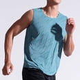 thumbnail image 1 of pstuiky Camisetas sin mangas, Camiseta deportiva informal de color liso para hombre, para entrenamiento físico, secado rápido, con cuello redondo Tops elegantes para mujer xxl, 1 of 5
