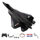 thumbnail image 1 of Planeador de radiocontrol DIY listo para volar, avión de juguete de espuma EPP duradero Negro, 1 of 9