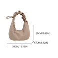 thumbnail image 6 of husxh Women Corduroy Hobo Handbag Ruched Shoulder Bag Adjustable Strap Slouchy Tote Bag with Zipper Hobo Purse for Work Travel, 6 of 6