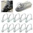 thumbnail image 1 of 10X M6*70Mm Trailer Coupler Hitch Pin Lock D Shape Heavy Duty Towing Safety Lock, 1 of 7