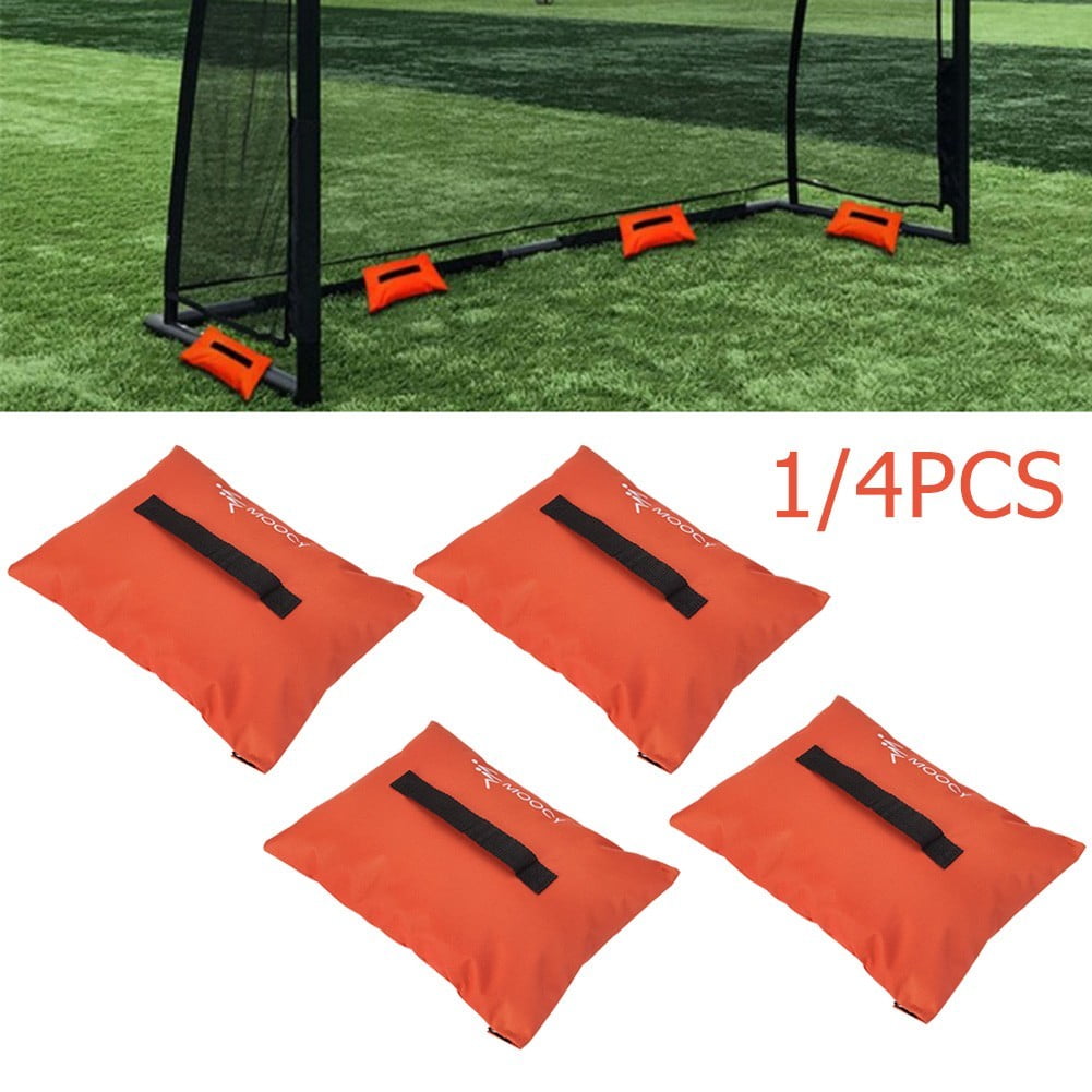 4Pcs Sports Sand Bags Football Training Net Down Precision Goal Frame