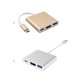 thumbnail image 4 of Injueey USB 3.1 Hub 3 en 1 4K Tipo C USB 3.0 Estación de acoplamiento Adaptador de teclado de teléfono Suministros de reemplazo para Teléfono y Comunicación Oro, 4 of 6