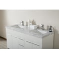 thumbnail image 5 of Stufurhome Lotus 60 Inch White Double Sink Bathroom Vanity with Drains and Faucets in Chrome, 5 of 7