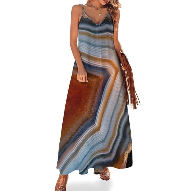 Vestido sin mangas de geoda de ágata en capas 3163, vestido de verano de hadas sexy para mujer, vestido de lujo para fiesta de noche y graduación