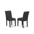 thumbnail image 4 of HomeStock Timeless Tradition 5 Piece Dining Table Set Contains A Round Kitchen Table With Dropleaf And 4 Chairs, Black Finish - 42" x 42" x 30", 4 of 7