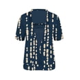 thumbnail image 4 of Odbmxy Womens Shirts Summer Blue Short Sleeve Plus Size Tops for Women Casual Pullover Graphic Office Loose Fancy Tops, 4 of 5