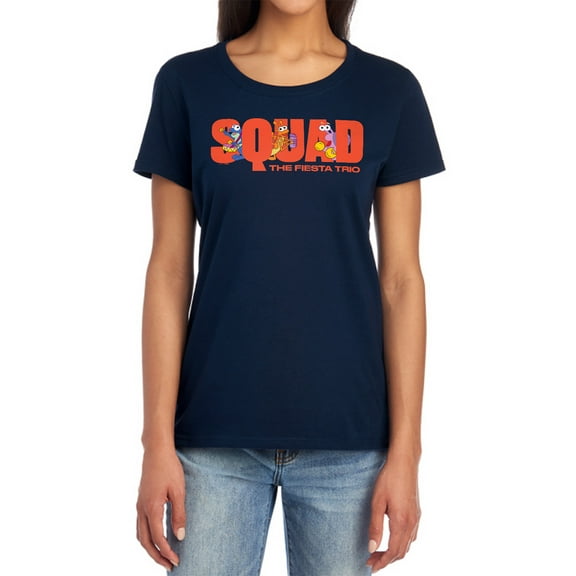 Popfunk Dora The Explorer Squad, The Fiesta Trio Women's T Shirt, Navy, Small
