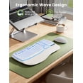 thumbnail image 2 of Ergonomic Wireless Keyboard and Mouse Combo, 4000mAh Rechargeable Backlit Keyboard with Lambskin Wrist Rest, Wave Keys, 10M Keystroke, USB-A/C Plug & Play for Windows Mac Chrome OS, 2 of 8