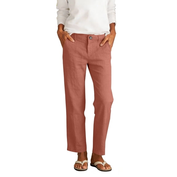 Certgust Hot Sales Under $30 Pants Pants for Women Wide Leg Flowy Elastic Waist Drawstring with Pockets Summer Beach Vacation Clothes