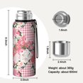 thumbnail image 7 of 20 Oz Pioneer Flower Coffee Tumbler Double Wall Insulated Stainless Steel Water Bottle | Metal Reusable Thermoses Flask with Cup Cap | Leak & Sweat Proof with Anti-Dust Lid, 7 of 7