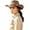 Coffee, variant on Xijirk Unisex Straw Cowboy Hat Woven Plaid Pattern Wide Brim Natural Lightweight Western Hat for Outdoor Beach,One Size