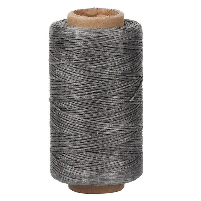 Fil ciré 150D 250 m, cordon plat fait main pour couture, accessoires pour bricolage, cuir, gris foncé