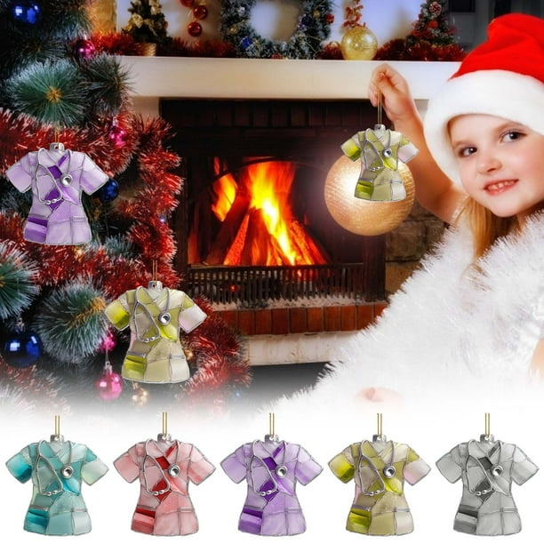Pendiente de Acrílico, Adornación de Caramelo Navideño, Decoración de Regalos, Pequeño y Elegante, para Eventos, con Accesorios de Navidad, Material Acrílico Transparente, para Decorar Ventanas,