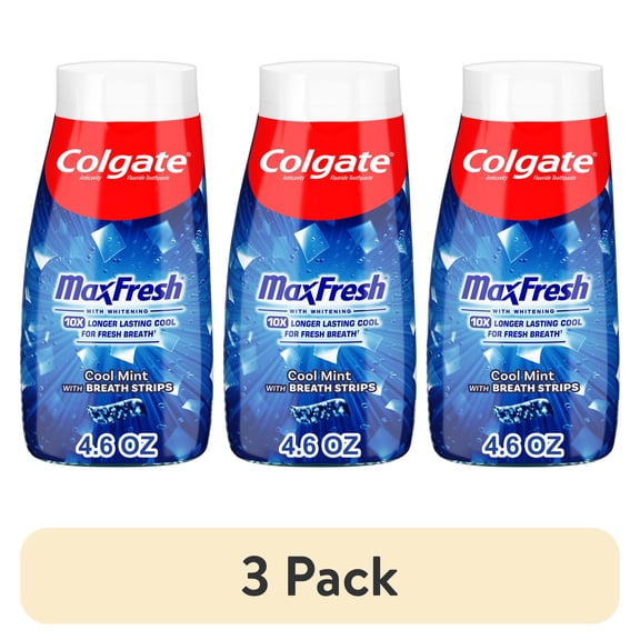 (3 pack) Colgate MaxFresh Clean Mint Toothpaste, 4.6 oz