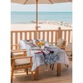 thumbnail image 2 of Outdoor Table Cloth with Umbrella Hole and Zipper, Christmas Waterproof Rectangle Tablecloth 54"x80", Farmhouse Snowflake Snowman Xmas Tree Washable Table Cover for Outside Party Patio Picnic, 2 of 8
