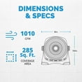 thumbnail image 2 of Newair 12-Inch 3-Speed Powerful 360 Degree Pivot Portable Desk and Table Fan, 2 of 16
