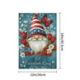 thumbnail image 4 of AMHNF Patriotic Gnome with Flowers and Butterflies - Linen Garden Flag 12x18 inch, Memorial Day Independence Day Yard Flag for Spring Summer Home Outdoor Garden Decoration, 4 of 5