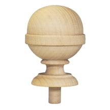 1 Pc Wood Finials 3-15/16" tall x 2-7/16" wide w/ 1/2" tenonHeight includes tenon.