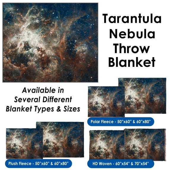 Tarantula Nebula - Throw Blanket / Tapestry Wall Hanging (Polar Fleece, 50"x60")