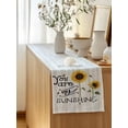 thumbnail image 5 of Table Runner 60 Inches Long for Kitchen Dining, Sunflowers Dresser Scarf Farmhouse, Dining Table Decorations for Wedding/Parties, Farmhouse Country Bee Wooden Grain 13 x 60 In, 5 of 8