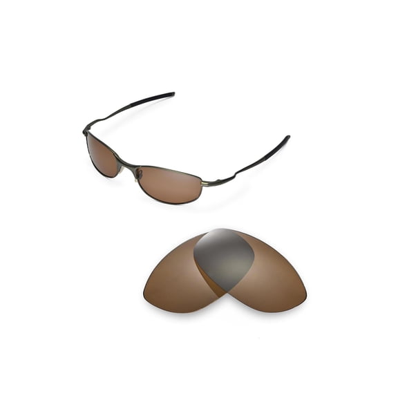 Walleva Brown Polarized Replacement Lenses for Oakley Tightrope Sunglasses